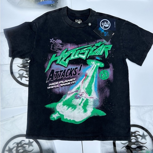 Black Hellstar T-Shirt with Alien Design - Picture 3 of 3